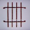 Hand forged iron speak easy door grates. Rusted finish