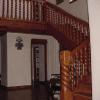 Hand carved stair railing.
Home built by Charlie Mallory